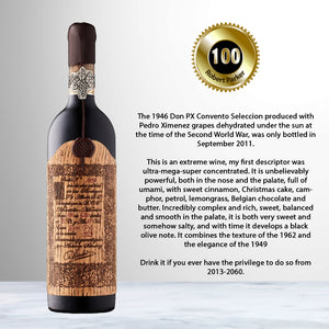 Toro Albala Don PX Convento Seleccion 1946 - 100 points by Robert Parker - Buy it at www.thewinelot.sg